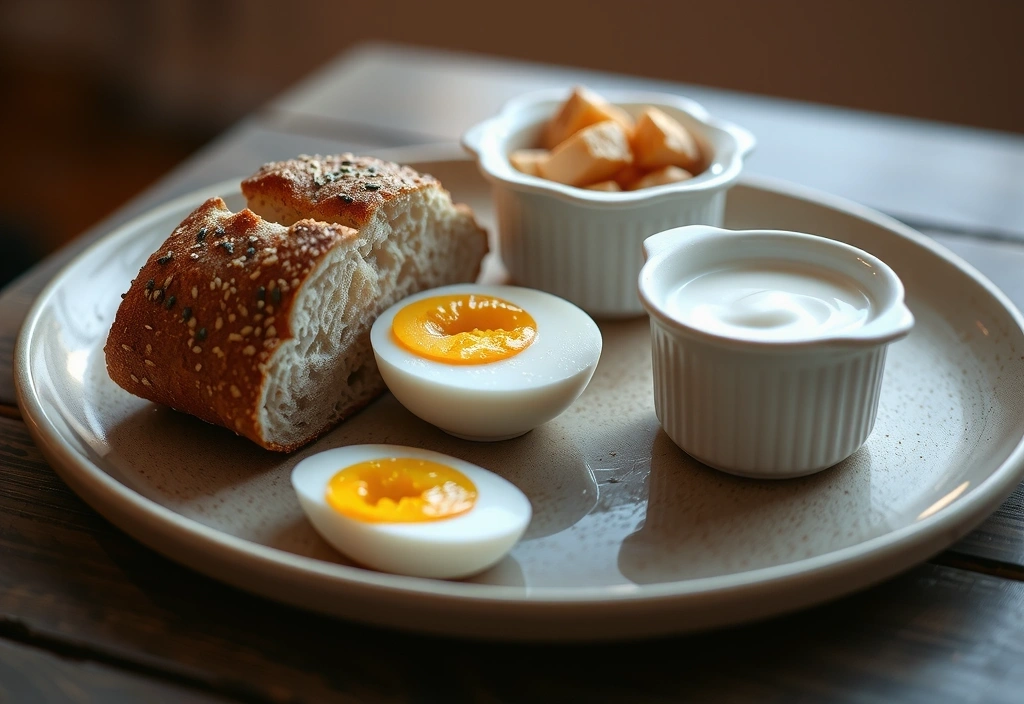 Petit-déjeuner équilibré riche en protéines